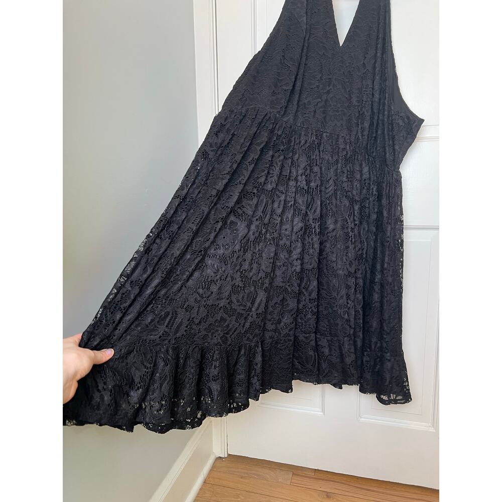 NEW Torrid Black Lace Halter Tier Skater Dress Mini Sleeveless LBD Women's 6X - Picture 8 of 16